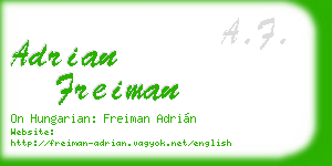 adrian freiman business card